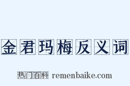 金君玛梅反义词是什么意思的图片